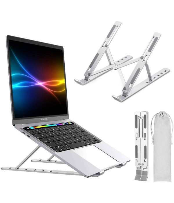 Adjustable & Foldable 10" to 17.5" 6 Angles Travel Laptop Stand